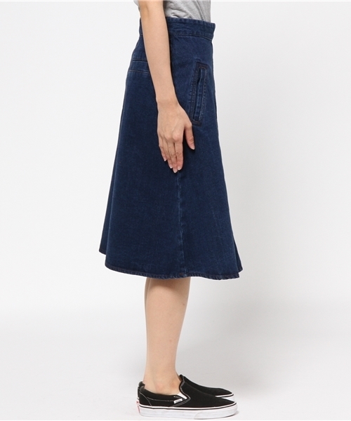 Kastane（カスタネ）の「台形スカート（スカート・レディース・カーキ/オレンジ/インディゴブルー/アイボリー・2/1）」の6枚目の写真