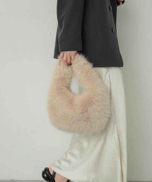 SENSE OF PLACE by URBAN RESEARCH（センスオブプレイスバイアーバンリサーチ）の「ファーラウンドバッグ（ハンドバッグ・レディース・ベージュ/ブラウン/ミント・ONE）」の9枚目の写真