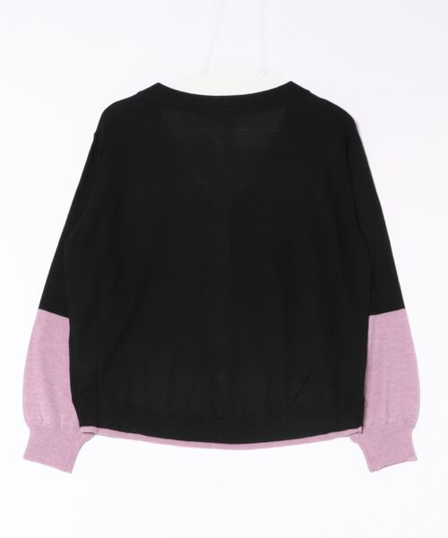 Q（キュー）の「バイカラーBASICカーデ（カーディガン/ボレロ・レディース・ベージュ/ブラック・MEDIUM）」の19枚目の写真