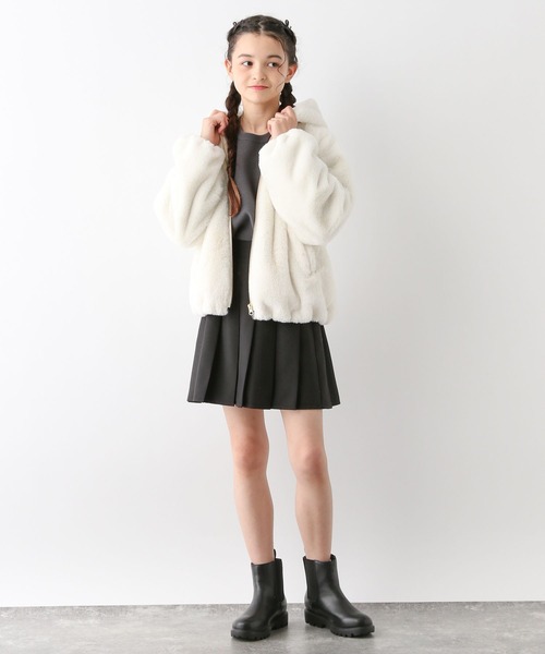 セール】洗えるフワモコファーZIPパーカー/116650（その他アウター