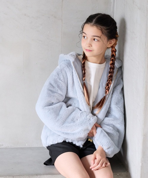 セール】洗えるフワモコファーZIPパーカー/116650（その他アウター