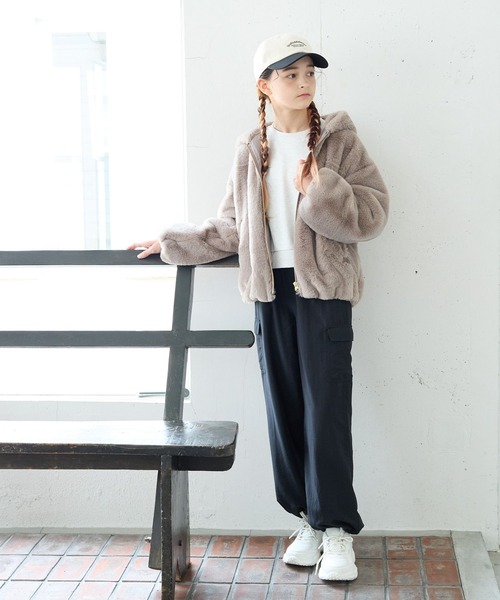 セール】洗えるフワモコファーZIPパーカー/116650（その他アウター