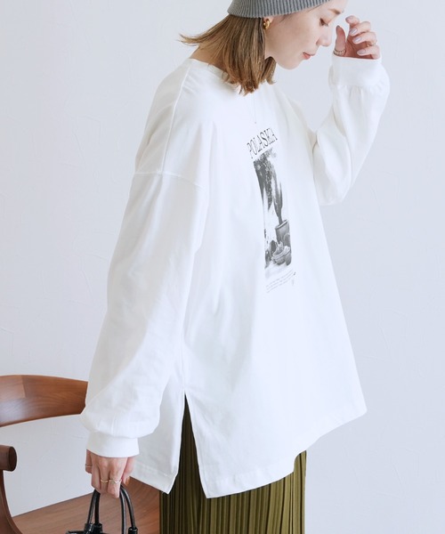 reca（レカ）の「サボテンフォト＆神ロゴPt プルオーバー（Tシャツ/カットソー・レディース・オフホワイト/チャコールグレー・FREE）」の9枚目の写真