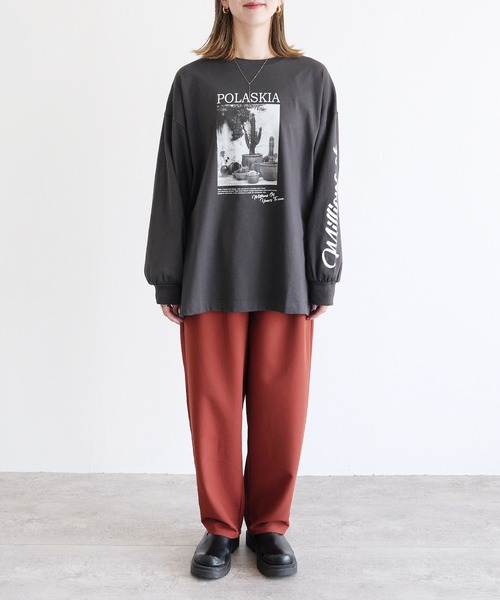 reca（レカ）の「サボテンフォト＆神ロゴPt プルオーバー（Tシャツ/カットソー・レディース・オフホワイト/チャコールグレー・FREE）」の12枚目の写真