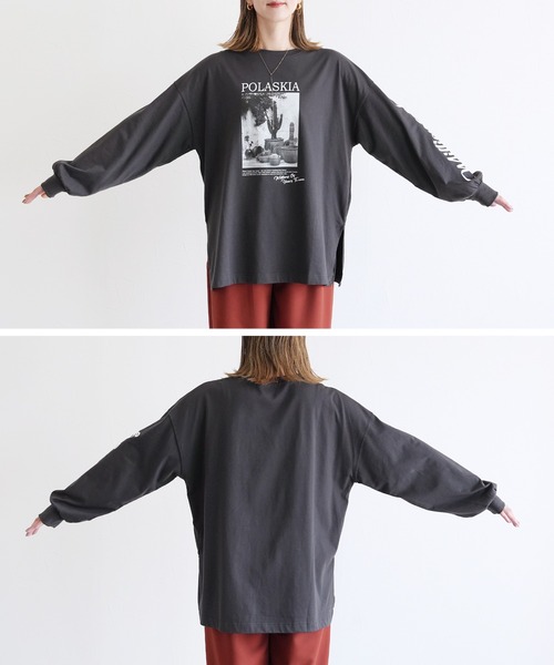 reca（レカ）の「サボテンフォト＆神ロゴPt プルオーバー（Tシャツ/カットソー・レディース・オフホワイト/チャコールグレー・FREE）」の15枚目の写真
