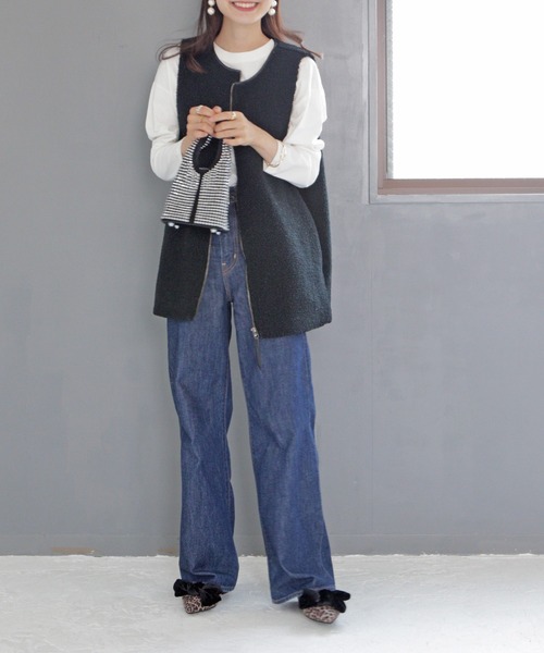 SOROTTO（ソロット）の「ベロア素材のビッグリボン ポインテッドトゥパンプス/ローヒール（パンプス・レディース・ベージュ/ブラック/レオパード・22.5cm/24.5cm/24.0cm/23.5cm/23.0cm）」の12枚目の写真