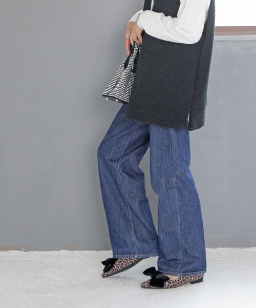 SOROTTO（ソロット）の「ベロア素材のビッグリボン ポインテッドトゥパンプス/ローヒール（パンプス・レディース・ベージュ/ブラック/レオパード・22.5cm/24.5cm/24.0cm/23.5cm/23.0cm）」の14枚目の写真