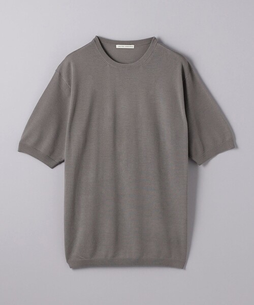UNITED ARROWS(ユナイテッドアローズ)の「ウール ハイゲージ ニットTシャツ -ウォッシャブル-(ニット/セーター・メンズ・オフホワイト/モカ/ネイビー・M/S/XL/L)」の9枚目の写真
