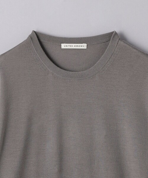 UNITED ARROWS(ユナイテッドアローズ)の「ウール ハイゲージ ニットTシャツ -ウォッシャブル-(ニット/セーター・メンズ・オフホワイト/モカ/ネイビー・M/S/XL/L)」の11枚目の写真