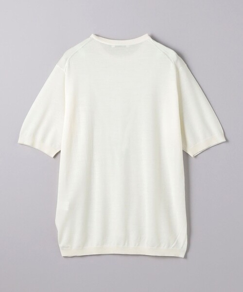 UNITED ARROWS(ユナイテッドアローズ)の「ウール ハイゲージ ニットTシャツ -ウォッシャブル-(ニット/セーター・メンズ・オフホワイト/モカ/ネイビー・M/S/XL/L)」の15枚目の写真