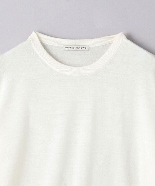 UNITED ARROWS(ユナイテッドアローズ)の「ウール ハイゲージ ニットTシャツ -ウォッシャブル-(ニット/セーター・メンズ・オフホワイト/モカ/ネイビー・M/S/XL/L)」の16枚目の写真