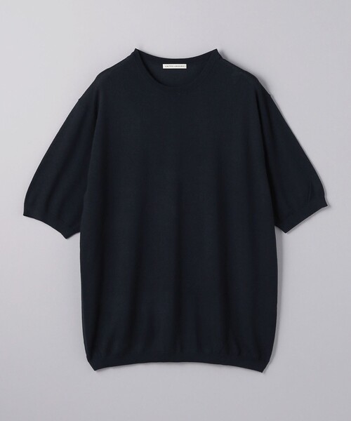 UNITED ARROWS(ユナイテッドアローズ)の「ウール ハイゲージ ニットTシャツ -ウォッシャブル-(ニット/セーター・メンズ・オフホワイト/モカ/ネイビー・M/S/XL/L)」の18枚目の写真