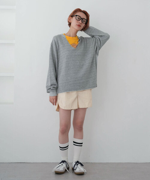SLOBE citron.(スローブシトロン)の「《WEB限定》SLOBE citron.ナイロンショートパンツ(その他パンツ・レディース・グリーン/ベージュ・FREE)」の4枚目の写真