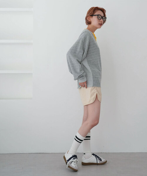 SLOBE citron.(スローブシトロン)の「《WEB限定》SLOBE citron.ナイロンショートパンツ(その他パンツ・レディース・グリーン/ベージュ・FREE)」の6枚目の写真