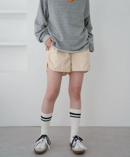 SLOBE citron.(スローブシトロン)の「《WEB限定》SLOBE citron.ナイロンショートパンツ(その他パンツ・レディース・グリーン/ベージュ・FREE)」の9枚目の写真