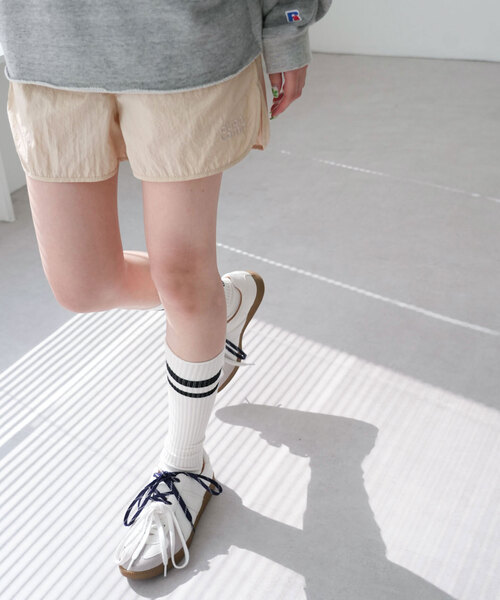 SLOBE citron.(スローブシトロン)の「《WEB限定》SLOBE citron.ナイロンショートパンツ(その他パンツ・レディース・グリーン/ベージュ・FREE)」の14枚目の写真