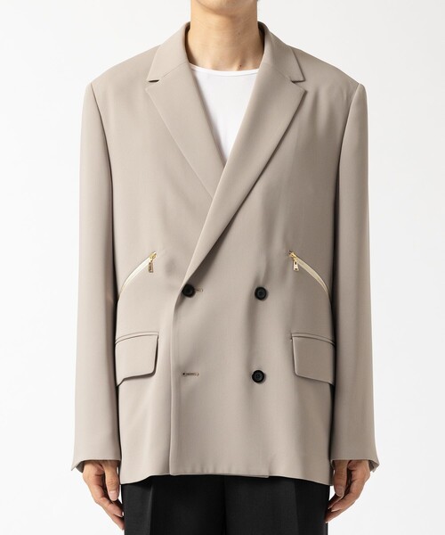 CULLNI（クルニ）の「Double Satin Zip Pocket Tailored Jacket