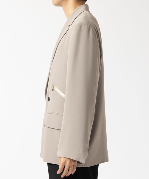 Double Satin Zip Pocket Tailored Jacket | CULLNI