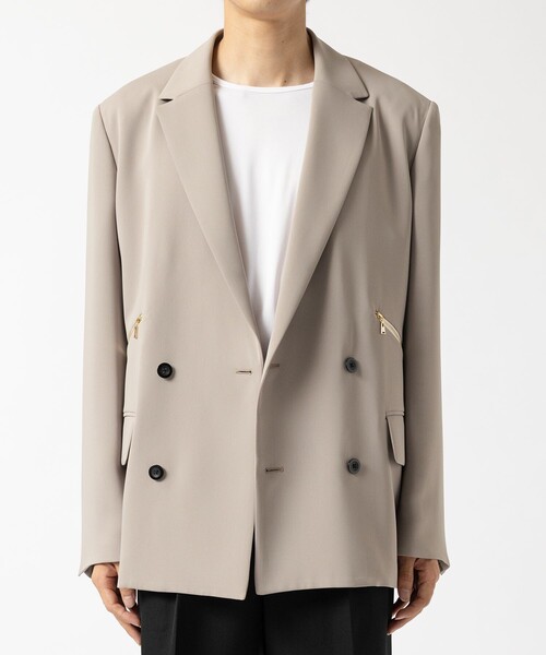 CULLNI（クルニ）の「Double Satin Zip Pocket Tailored Jacket