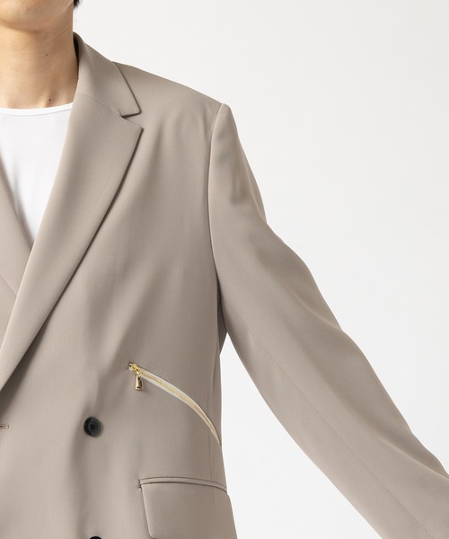 CULLNI Double Satin ZIP Pocketテーラードジャケット CULLNI（クルニ）の「Double Satin Zip Pocket Tailored Jacket