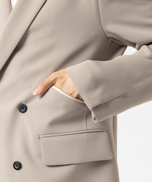 ジャケット・アウター Double Satin Zip Pocket Tailored Jacke Double Satin Zip Pocket Tailored Jacket | CULLNI