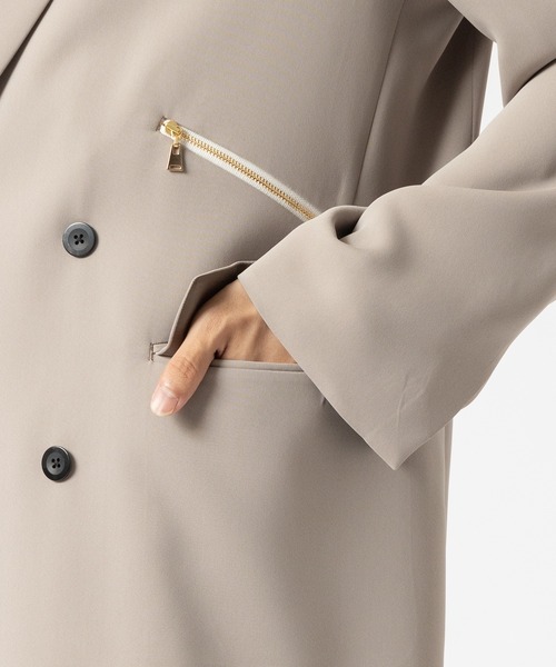 CULLNI（クルニ）の「Double Satin Zip Pocket Tailored Jacket