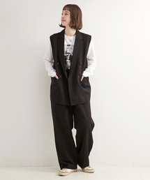 ジレ+2タックパンツセット