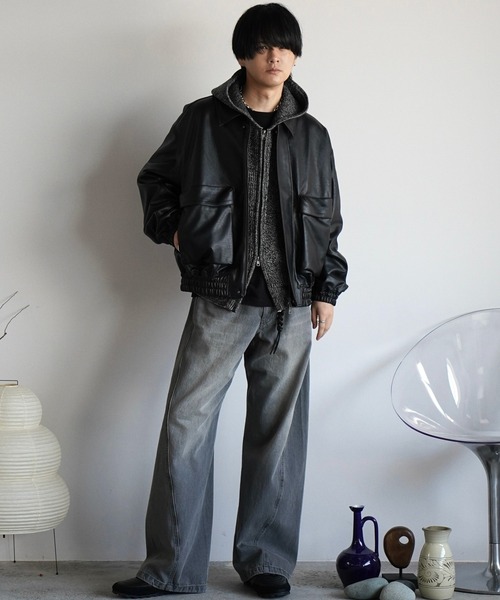 ジャケット・アウター ARTIFICIAL GRAIN SHORT BLOUSON セール】ARTIFICIAL GRAIN SHORT BLOUSON（ブルゾン）｜WYM