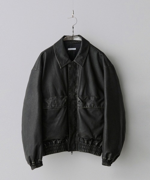 ジャケット・アウター WYM LIDNM ARTIFICIAL GRAIN SHORT BLOUSON WYM LIDNM（ウィム バイ リドム）の「ARTIFICIAL GRAIN SHORT