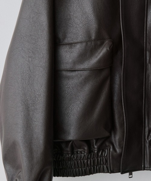 セール】ARTIFICIAL GRAIN SHORT BLOUSON（ブルゾン）｜WYM