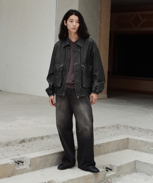 セール】ARTIFICIAL GRAIN SHORT BLOUSON（ブルゾン）｜WYM LIDNM