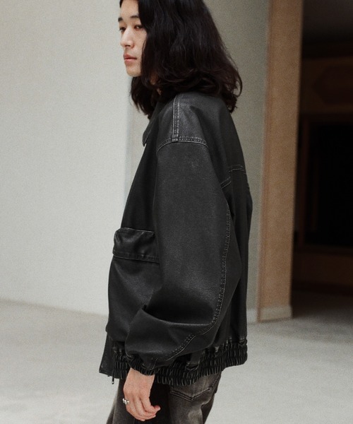 セール】ARTIFICIAL GRAIN SHORT BLOUSON（ブルゾン）｜WYM LIDNM