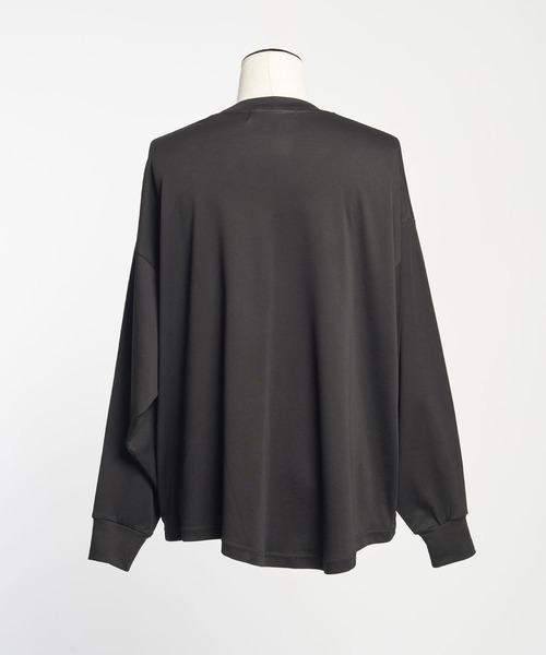 gomme(ゴム)の「ファインスムース FダブルT(Tシャツ/カットソー・レディース・チャコールグレー/ブラック・MEDIUM)」の13枚目の写真