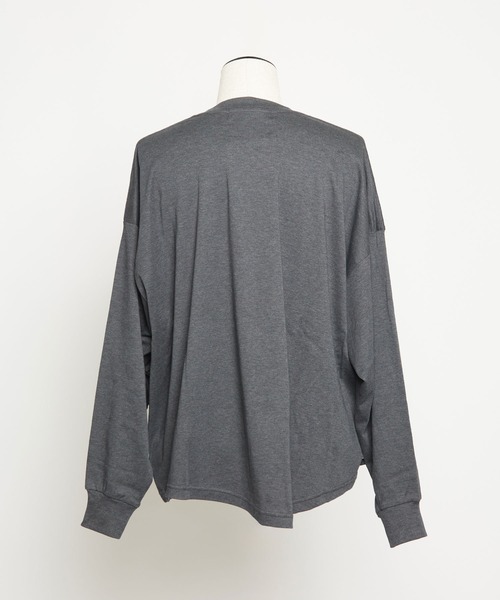 gomme(ゴム)の「ファインスムース FダブルT(Tシャツ/カットソー・レディース・チャコールグレー/ブラック・MEDIUM)」の22枚目の写真