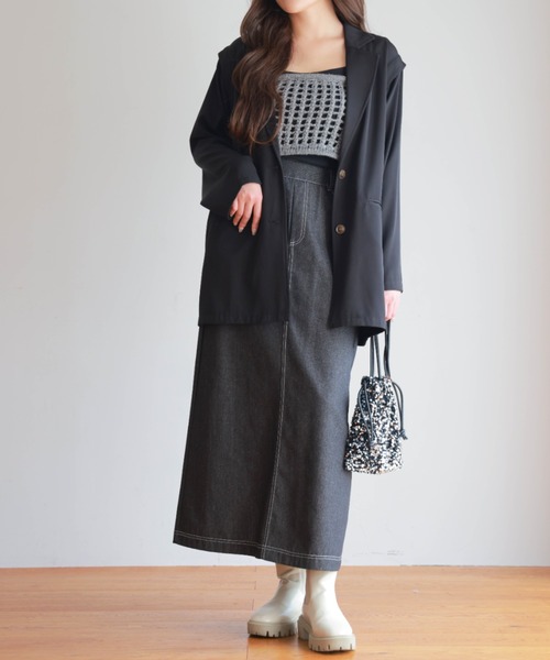 PURE BRIGHT（ピュアブライト）の「３WAYテーラードジャケット（テーラードジャケット・レディース・ベージュ/ブラック・FREE）」の3枚目の写真