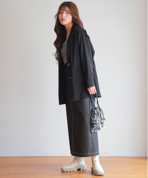 PURE BRIGHT（ピュアブライト）の「３WAYテーラードジャケット（テーラードジャケット・レディース・ベージュ/ブラック・FREE）」の5枚目の写真