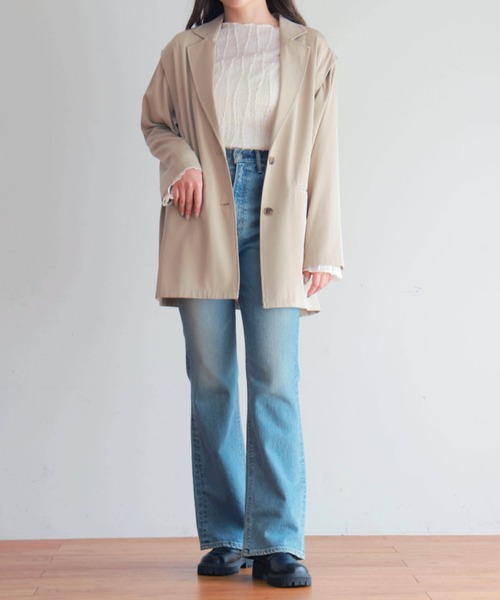 PURE BRIGHT（ピュアブライト）の「３WAYテーラードジャケット（テーラードジャケット・レディース・ベージュ/ブラック・FREE）」の12枚目の写真