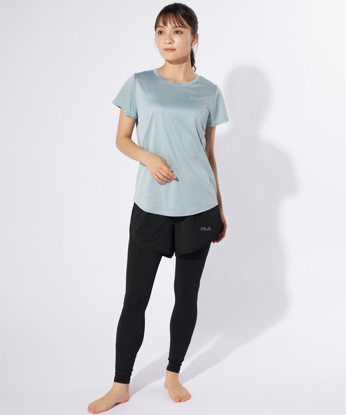 FILA（フィラ）の「ショートパンツ一体型コンプレッションレギンス（レギンス/スパッツ・レディース・ブラック・SMALL/MEDIUM/LARGE/X-LARGE）」の9枚目の写真