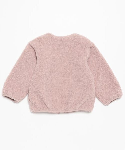 petit main（プティマイン）の「【リンク】ボアジップ羽織り(キッズ)（ノーカラージャケット・キッズ・アイボリー/ピンク/チャコール・80ｃｍ/90cm/100cm/110cm/120cm/130cm）」の5枚目の写真