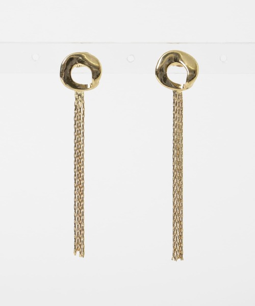 SMELLY（スメリー）の「メタルタッセルロングピアス（ピアス（両耳用）・レディース・ゴールド・-）」の4枚目の写真