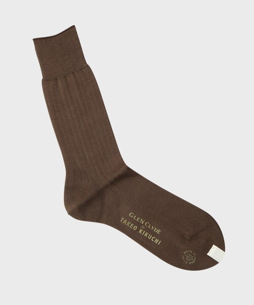 TAKEO KIKUCHI（タケオキクチ）の「【THE FLAGSHIP】シーアイランドコットン ソックス（ソックス/靴下・メンズ・ブラック/ホワイト/モスグリーン/ブルー系その他/イエロー系その他/ワインレッド/ダークブラウン・00）」の4枚目の写真