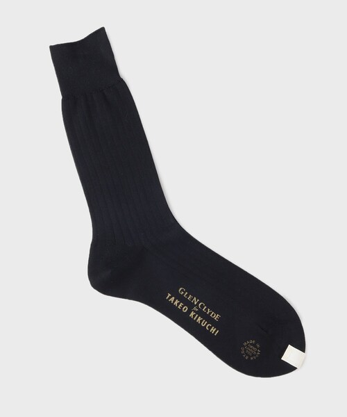 TAKEO KIKUCHI（タケオキクチ）の「【THE FLAGSHIP】シーアイランドコットン ソックス（ソックス/靴下・メンズ・ブラック/ホワイト/モスグリーン/ブルー系その他/イエロー系その他/ワインレッド/ダークブラウン・00）」の3枚目の写真