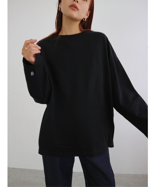 TRUNC(トランクエイティーエイト)の「Simple Long Sleeve TEE(Tシャツ/カットソー・レディース・アイボリー/ブラック・FREE)」の15枚目の写真