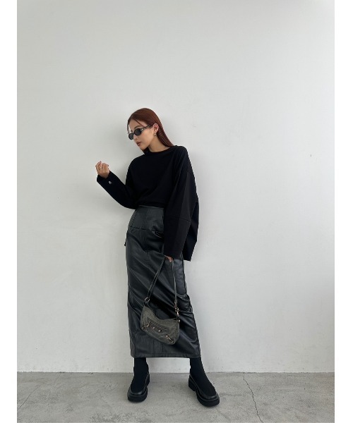 TRUNC(トランクエイティーエイト)の「Simple Long Sleeve TEE(Tシャツ/カットソー・レディース・アイボリー/ブラック・FREE)」の20枚目の写真