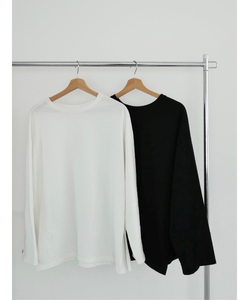 TRUNC(トランクエイティーエイト)の「Simple Long Sleeve TEE(Tシャツ/カットソー・レディース・アイボリー/ブラック・FREE)」の22枚目の写真