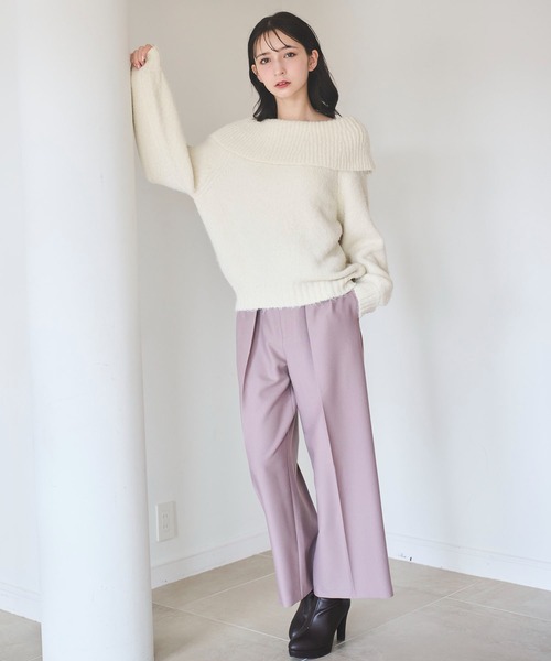 31 Sons de mode(トランテアン ソン ドゥ モード)の「ウエストフリルワイドパンツ(その他パンツ・レディース・ブルー/ブラウン系その他・36/38)」の12枚目の写真