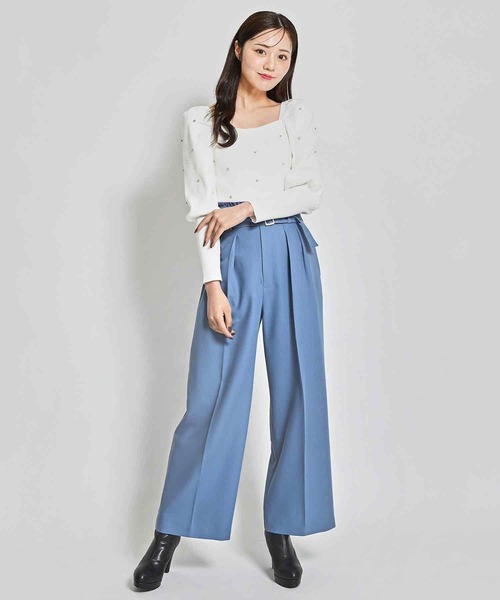 31 Sons de mode(トランテアン ソン ドゥ モード)の「ウエストフリルワイドパンツ(その他パンツ・レディース・ブルー/ブラウン系その他・36/38)」の15枚目の写真