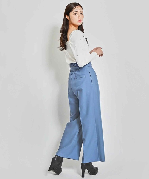 31 Sons de mode(トランテアン ソン ドゥ モード)の「ウエストフリルワイドパンツ(その他パンツ・レディース・ブルー/ブラウン系その他・36/38)」の18枚目の写真