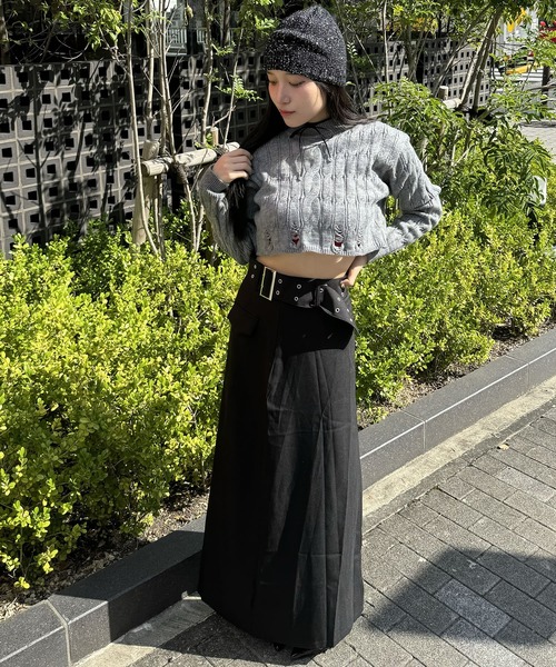 BETOUPE リネンセーター　ネイビー　サイズM相当 セール】 【洗える】SOFT TOUCH WOOL リブ切り替え ニット
