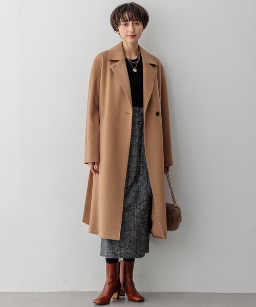定価2.7万円　STUDIOS チェスターコート STUDIOUS別注 カシミア混チェスターコート/EX.CHESTER COAT